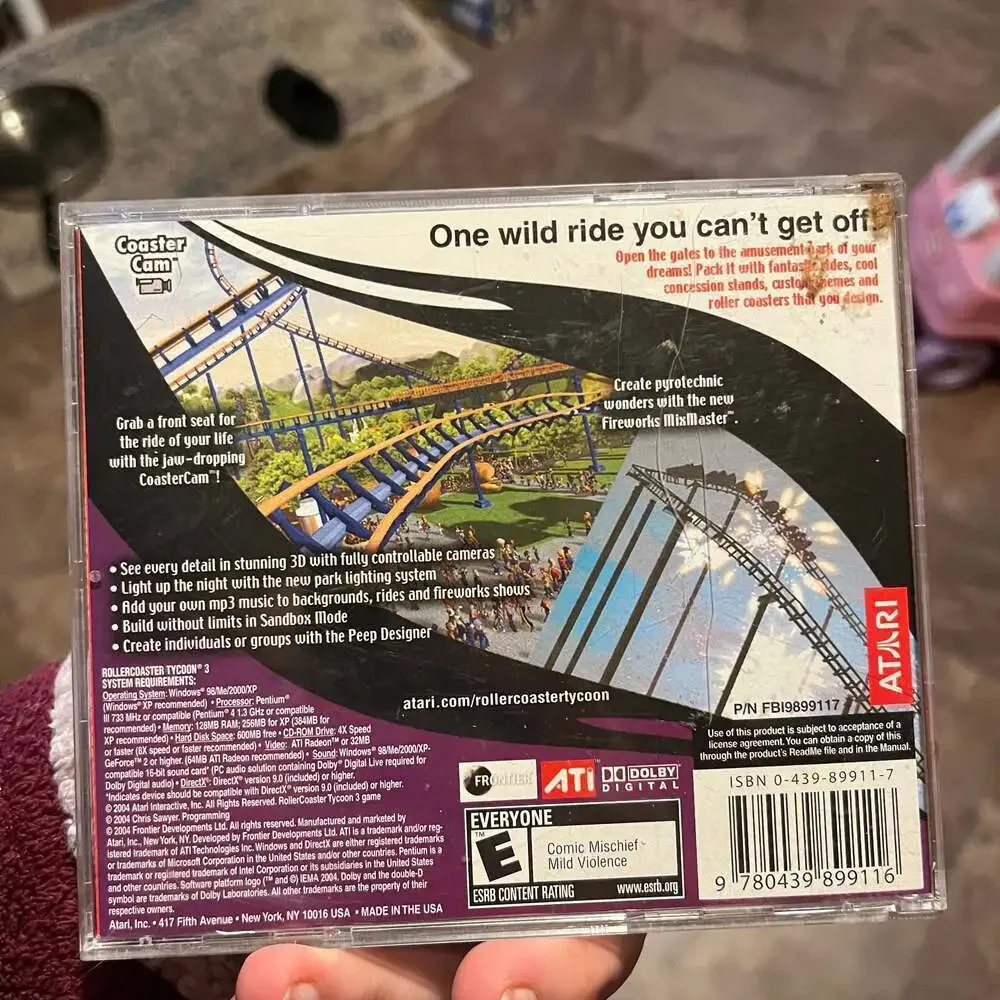 RollerCoaster Tycoon 3 (PC 2004) game roller coaster book 742725256552